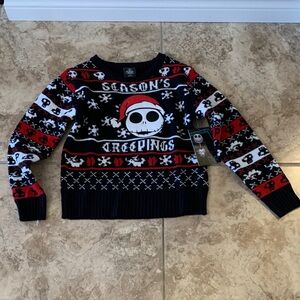 Disney Kids S 6 The Nightmare before Christmas Crewneck Sweater NEW black